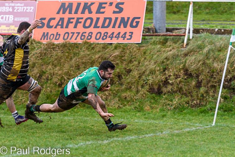 Gino Setaro - try scorer for Whitland. Picture Paul Rodgers